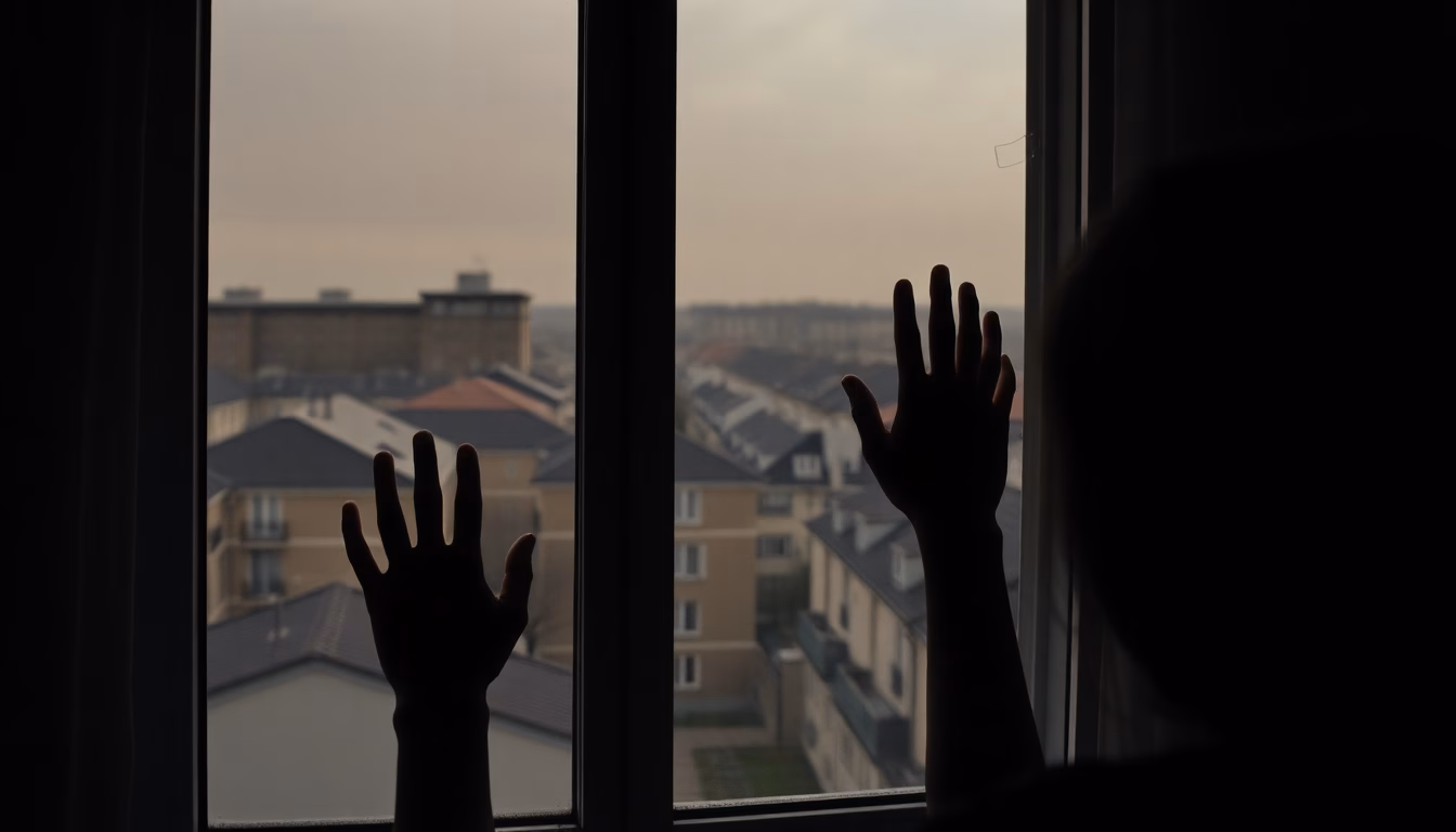 Des personnes regardant leur téléphone sans réseau, avec un air d'inquiétude.