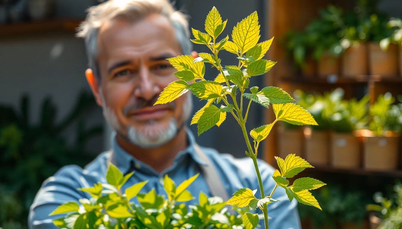 Plante médicinale avec des feuilles vertes