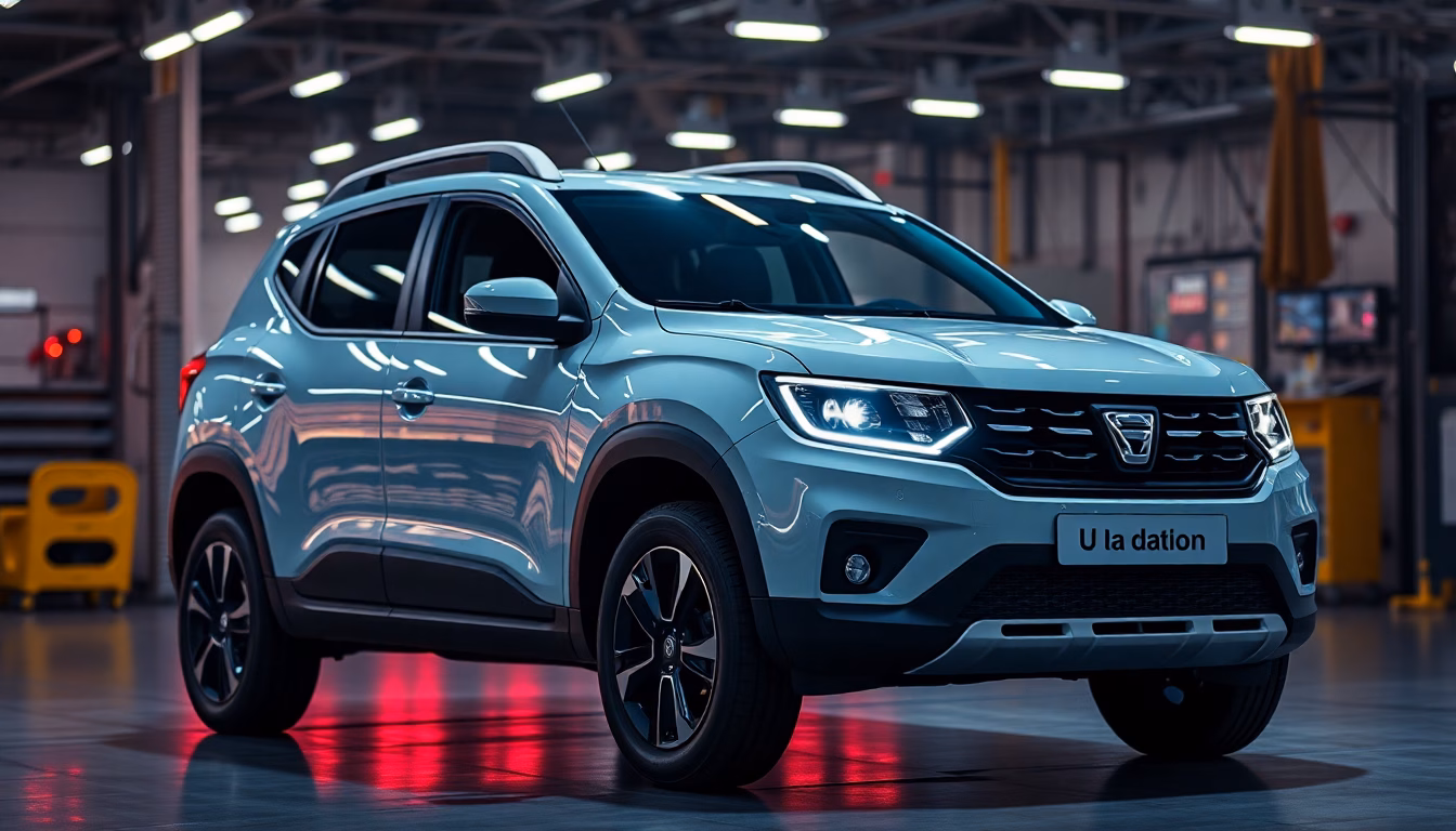 Nouveau modèle de Dacia garé