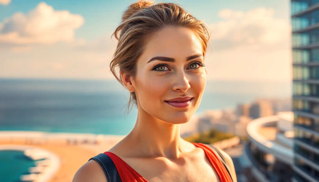 Photo de Marina Ferrari souriante.