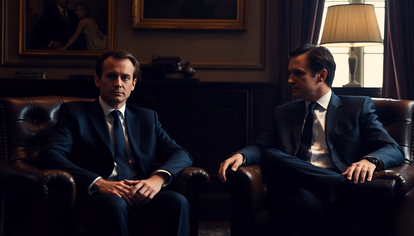 Emmanuel Macron et Sébastien Lecornu lors d'une discussion politique.